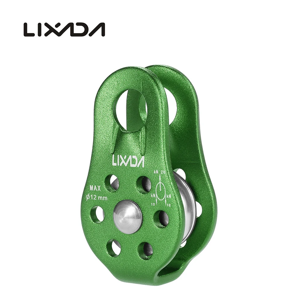 Lixada 20KN фиксированный одиночный ролик для скалолазания безопасный веревочный