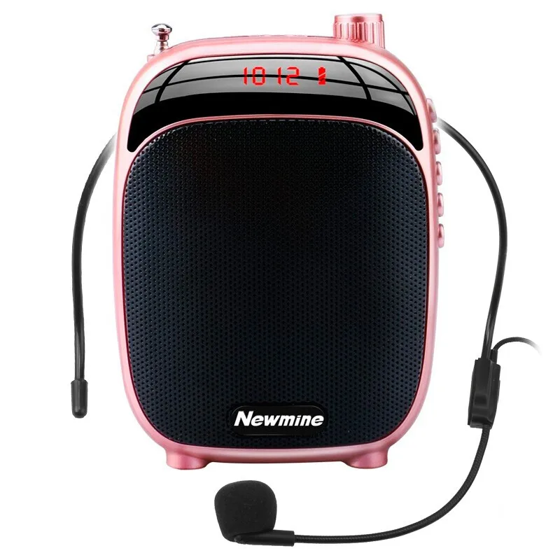 Усилитель голоса беспроводной мегафон портативный уличный МегаФон динамик с микрофоном мини радио для обучения путешествия черный/розовый/красный