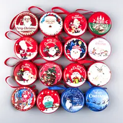 Рождественское украшение коробка конфет шары с рождественским орнаментом может висеть на рождественской елке Санта Клаус лося красивая