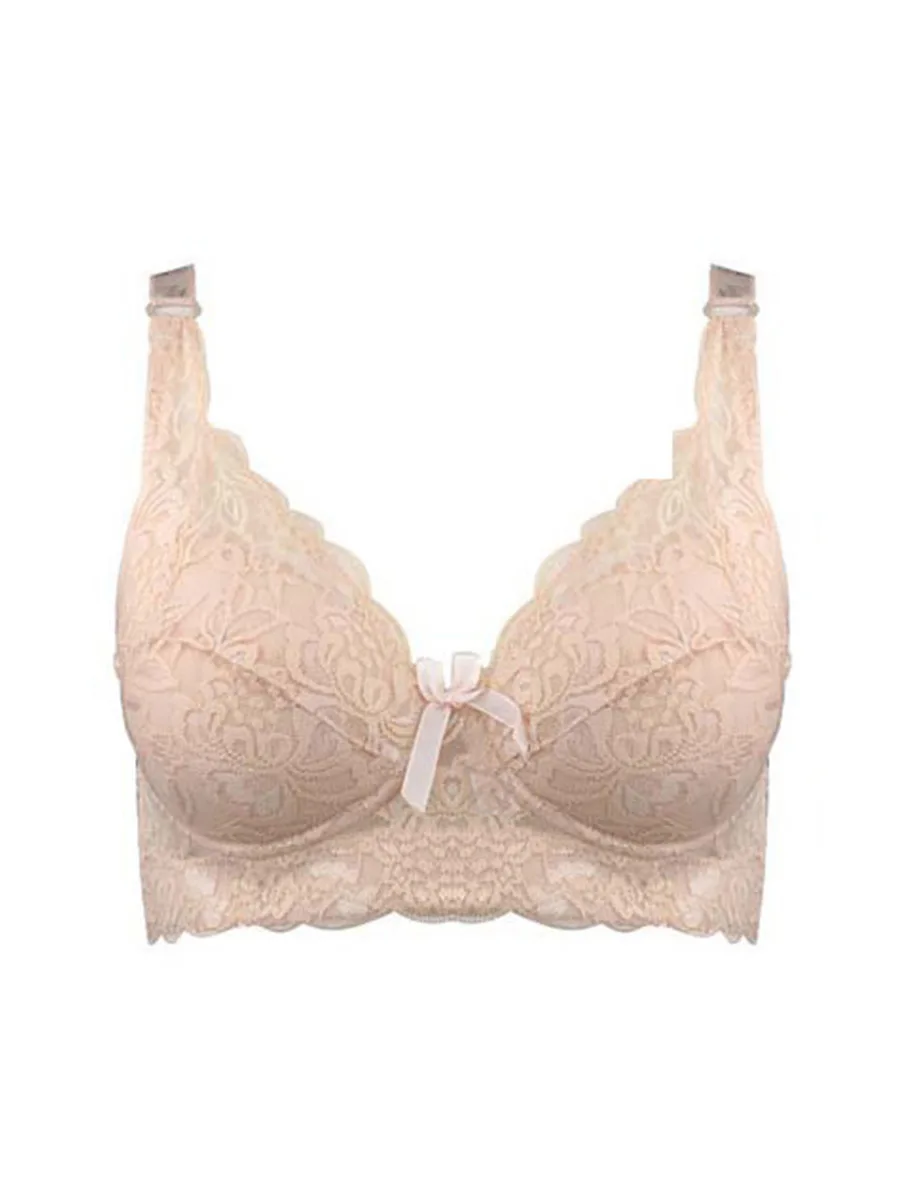 Light beige Брендовые сексуальные бюстгальтеры, кружевной женский бюстгальтер размера плюс, C, D, E, бюстгальтер большого размера, ультратонкий бюстгальтер из чистого хлопка, 95E нижнее белье, Прямая поставка - Цвет: Light beige