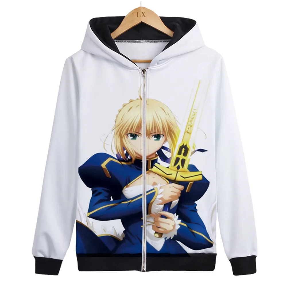 Fate/stay night Saber Лев толстовка на молнии с капюшоном Косплей Костюм Fate Zero унисекс утолщенная куртка Повседневная Толстовка уличная одежда