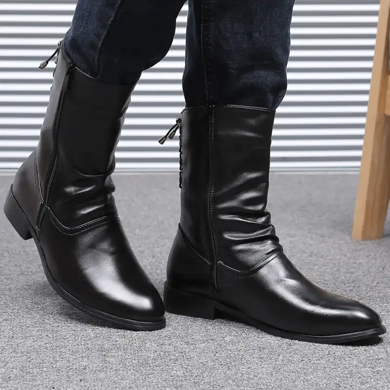 mens long boots fashion