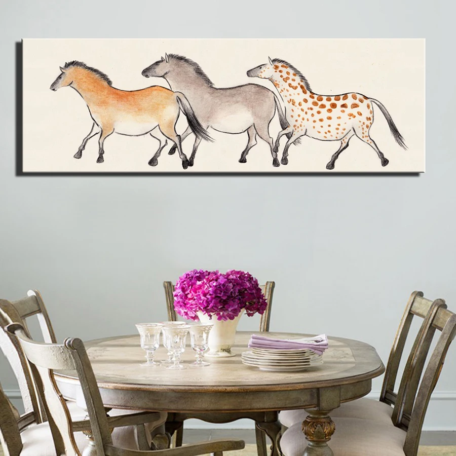 Modern Horse Posters For Kids Bed Room Decor Large Size HD Print Animals Abstract Horses Decorative Pictures For Living Room