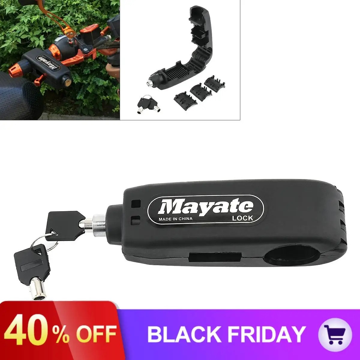 

Motorcycle Lock Steering Wheel Brake Throttle Handle Anti Heft Protection Lock Safety for Scooter Motorbike ATV