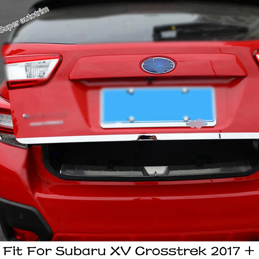 

Lapetus Accessories Exterior Rear Tailgate Trunk Lid Overlay Strip Cover Trim 1PCS Fit For Subaru XV Crosstrek 2017 - 2021