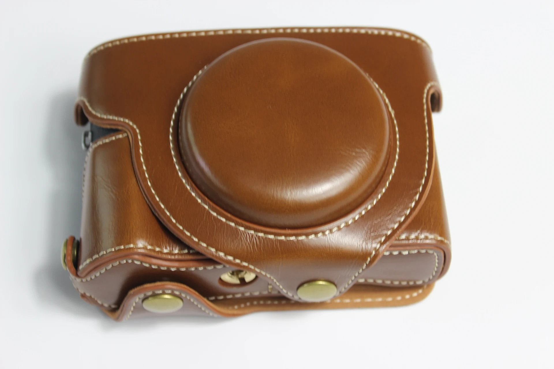 Housse De Protection De Caméra En Cuir PU Pour Canon PowerShot G5X Mark Ii G5xii Cafe