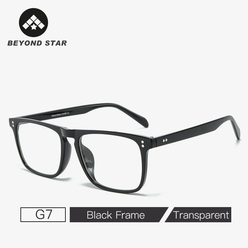 G7 Transparent BEYONDSTAR Железный человек Tony Stark Квадратные Солнцезащитные очки для мужчин стиль Леопард прозрачные линзы солнцезащитные очки для женщин люксовый бренд G808 - Цвет линз: G7 Transparent