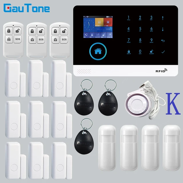 GT APP Remote Control Alarm Panel Switchable 9 Languages Wireless Home Security WIFI GSM GPRS Alarm System  RFID Card Arm Disarm PG-103-2G-J