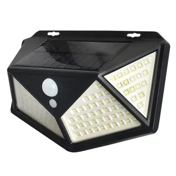 

100 LED Solar Light Outdoor Solar Lamp Powered Sunlight 3 Modes PIR Motion Sensor for Garden Decoration Wall Street