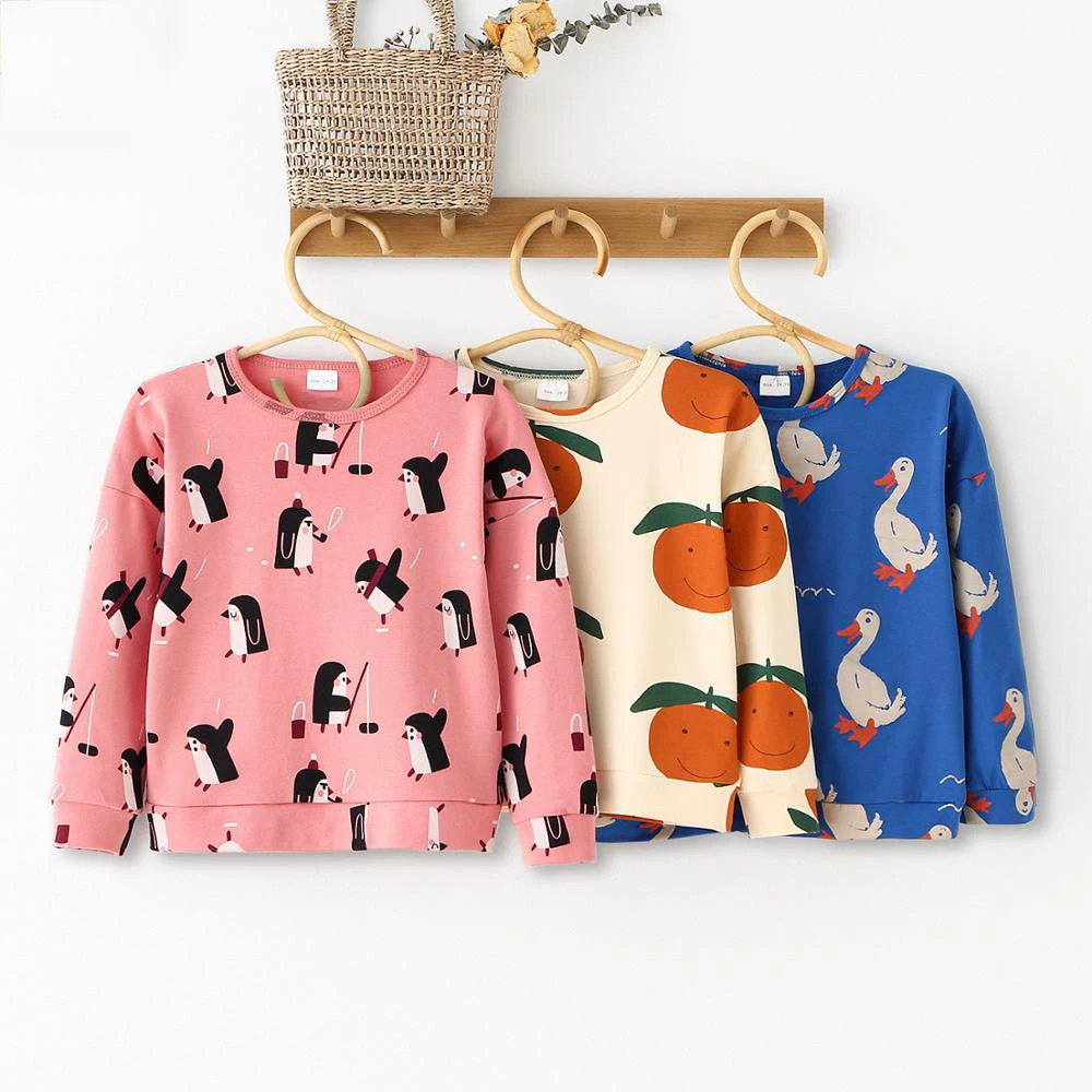 Fashion Kids Tshirts Cotton Spring Autumn Boys Girls Sweatshirts Winter Baby Child Outwear Clothes Toddler Boys Girls Tops