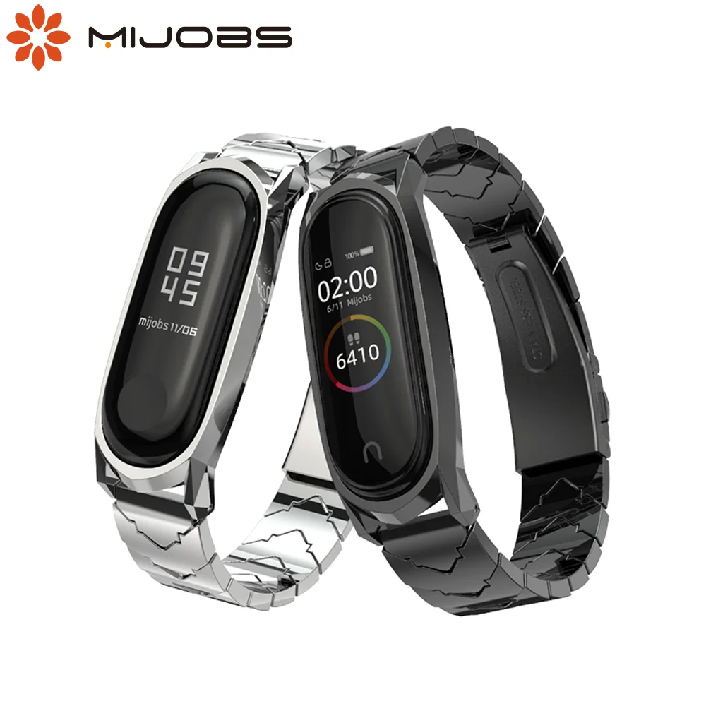 Браслет для Xiaomi Mi Band 5 NFc Global 4 металлический браслет из нержавеющей стали 3 сменный