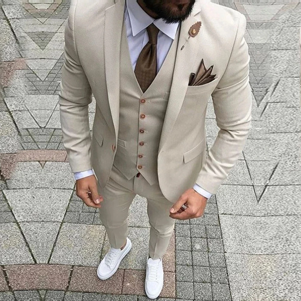 Ropa De Hombre beige Mens Suit Jacket 