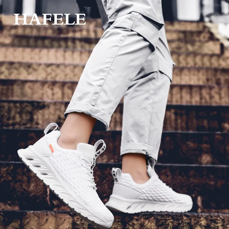 Новинка, уличная Мужская обувь для бега, светильник для бега, прогулочная спортивная обувь, дышащая обувь на шнуровке, модные мужские кроссовки