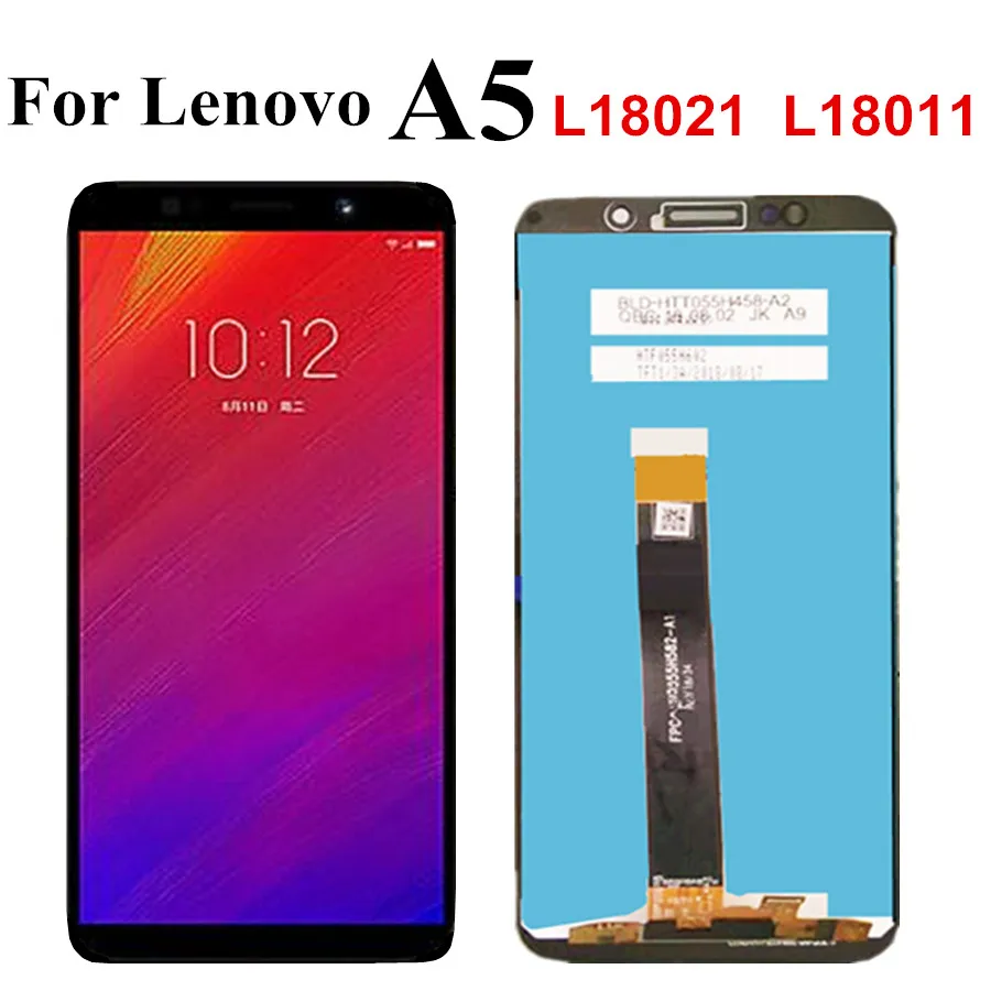 ЖК-дисплей для lenovo A5 L18021 L18011, сенсорный ЖК-дисплей, панель дигитайзера, сборка для lenovo A5 lcd 5,45"