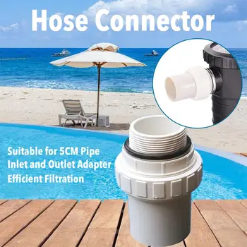 

About 1.5/2.0 Inches Hose Adapter Durable Corrosion Resistant Hose Connector Water Pipe Joint For Swimming Pool Accessories