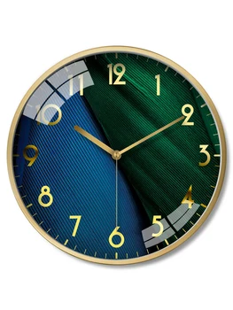 

Large Glass Metal Wall Clock Vintage Digital Kitchen Electronic Clock Mechanism Relogio De Parede Wall Watches Home Decor AA60WC