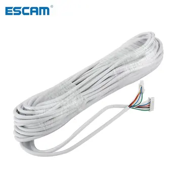 

ESCAM 15M 2.54*6P 6 wire cable for video intercom Color Video Door Phone doorbell wired Intercom cable
