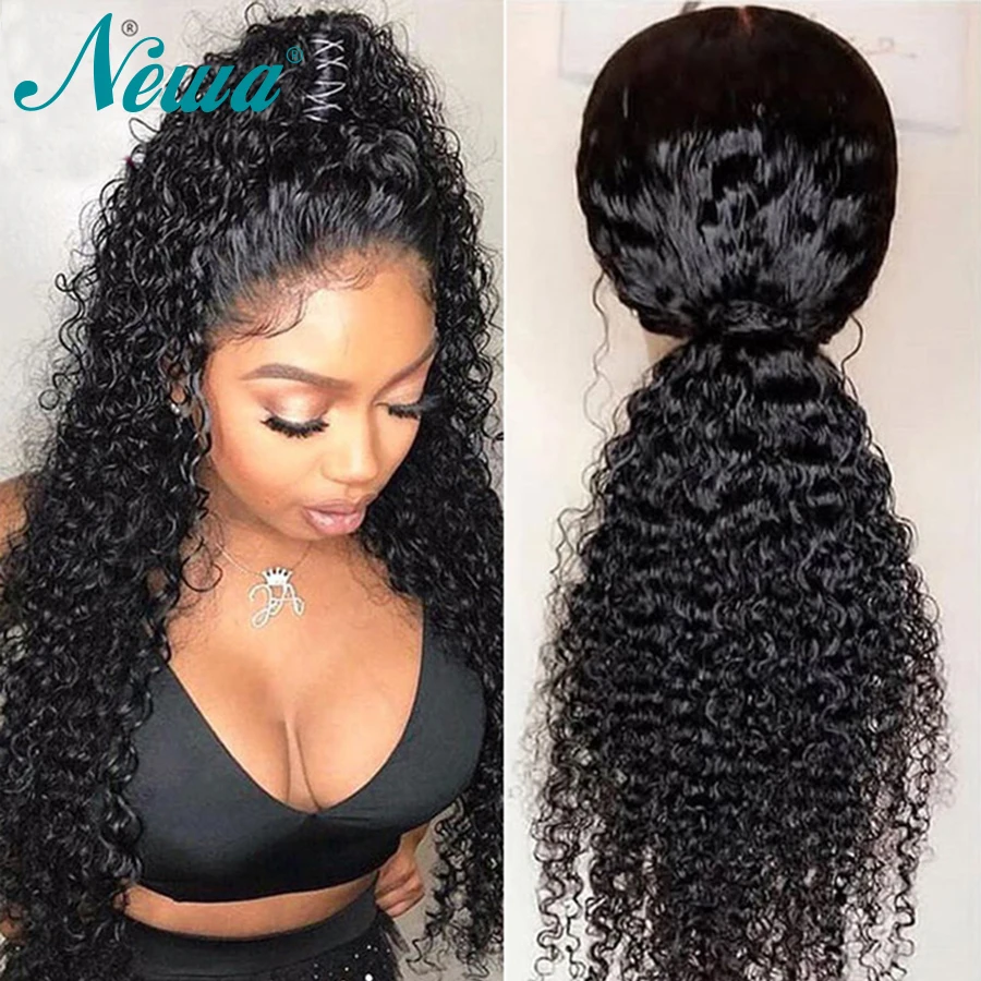 

Newa Hair Lace Front Human Hair Wigs With Baby Hair Brazilian Remy Lace Front Wig Pre Plucked 13x6 Curly Wigs For Black Women