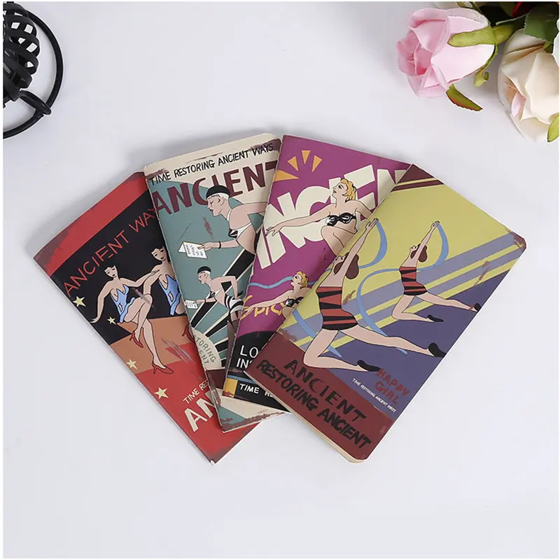 

48k activegirl mini Book Custom Retro Car Line Notebook Thin Book Diary Notebook students gifts office