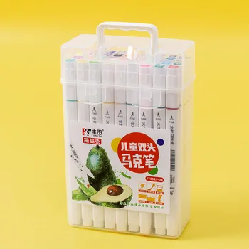 

36 colors/set Cute Double-Headed Marker pen for drawing Water-Based Marker Pen Primary School Painting Crayon Kindergarten Gift