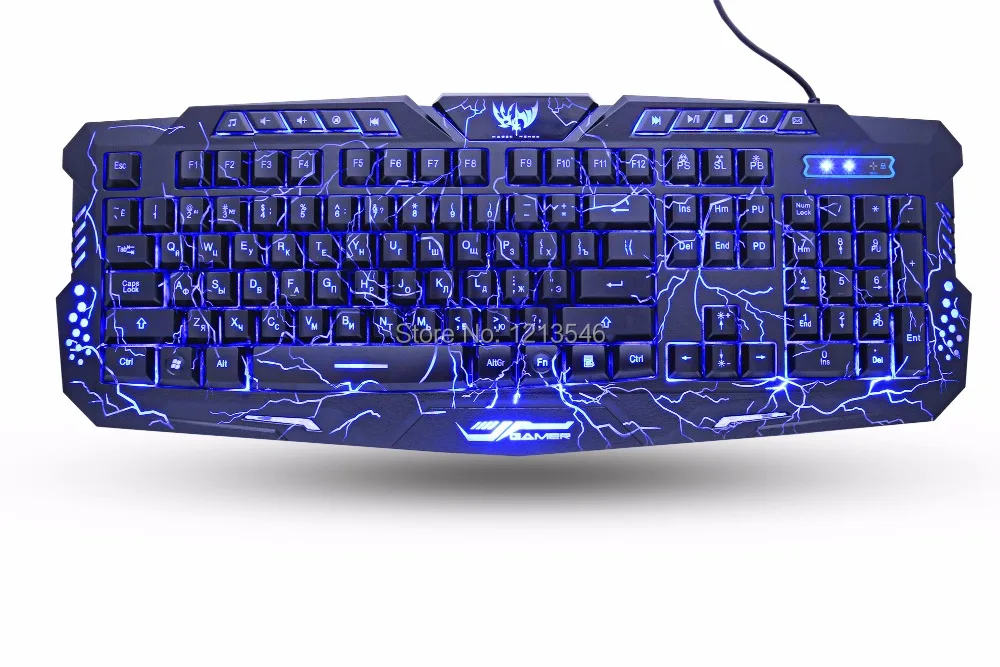 Светодиодный переключатель клавиатуры на русском/английском языках 3 цвета USB