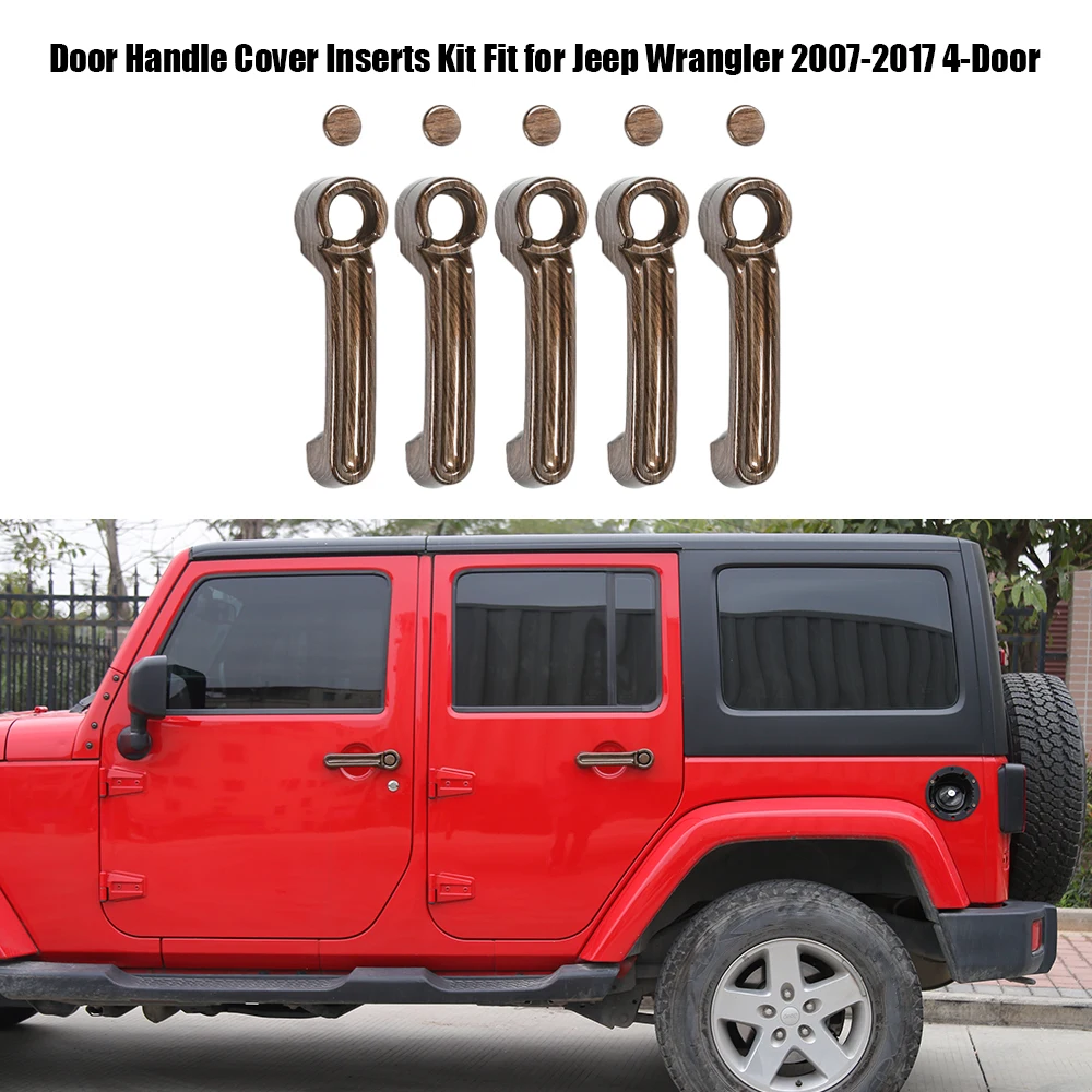 

Car Accessories Door Handle Cover Inserts Kit Fit for Jeep Wrangler 2007-2017 4-Door Car Styling