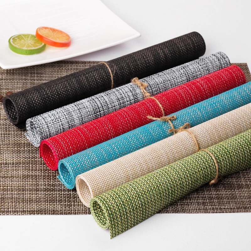 Placemats PVC Placemat Bar Mat Plate Mat Table Mat Set Kitchen Hot Pads