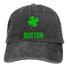 Boston Irish Casquette, Черная мужская и женская джинсовая бейсболка, регулируемая бейсболка для гольфа