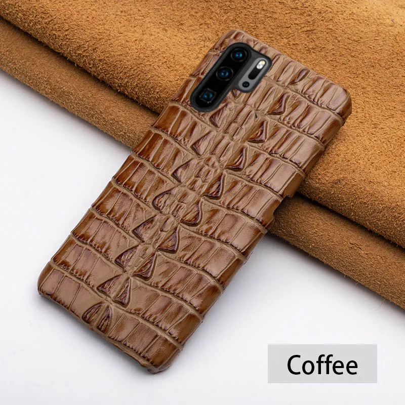Крокодильим хвостом, телефонный чехол для Huawei P10 P20 P30 lite Y9 Y6 P Smart Коврики 10 20 Pro Чехол для Honor 7X 7A 8 8X9X10 lite - Цвет: COffee Tail