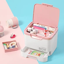 Многослойное платье с многослойным покрытием для всей семьи детские пластиковые аптечка переносная портативная аптечка бытовой Детский ящик для хранения