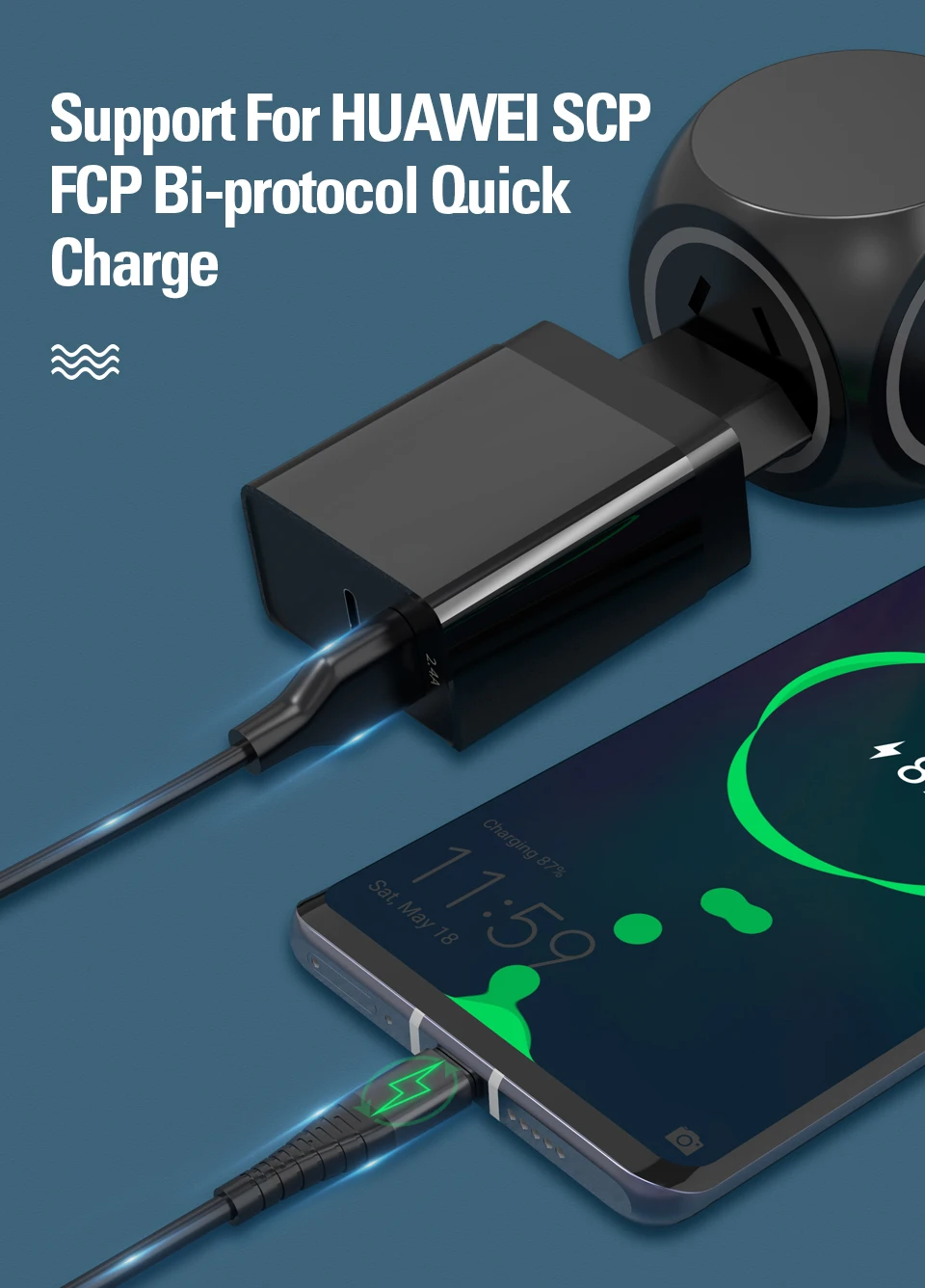 Coolreall Quick Charge 3,0 USB зарядное устройство портативное для huawei xiaomi samsung QC3.0 30 Вт быстрое зарядное устройство PD 3,0 быстрое зарядное устройство для iPhone