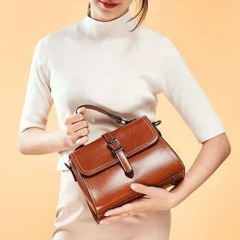 

Luxury handbags women bags designer women bag Hand bags for women 2020 New Vintage Real Leather shoulder bag purses and handbags