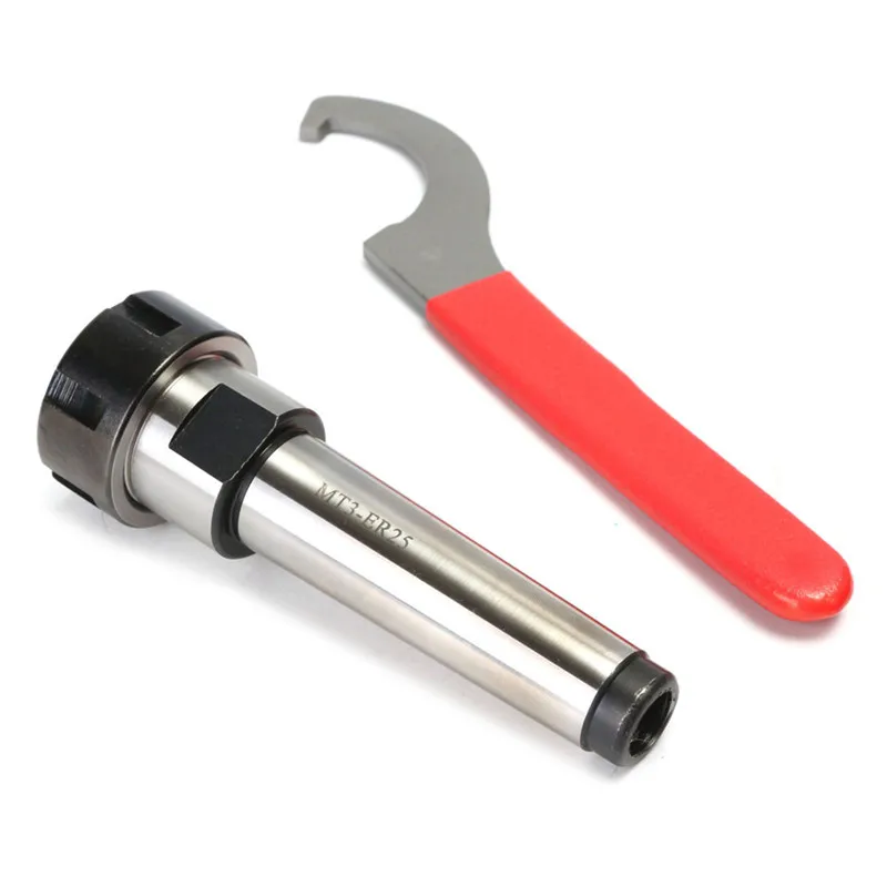

MT3 ER25 M12 Collet Chuck Holder Fixed CNC Milling Turning Tools + 1Pc Spanner