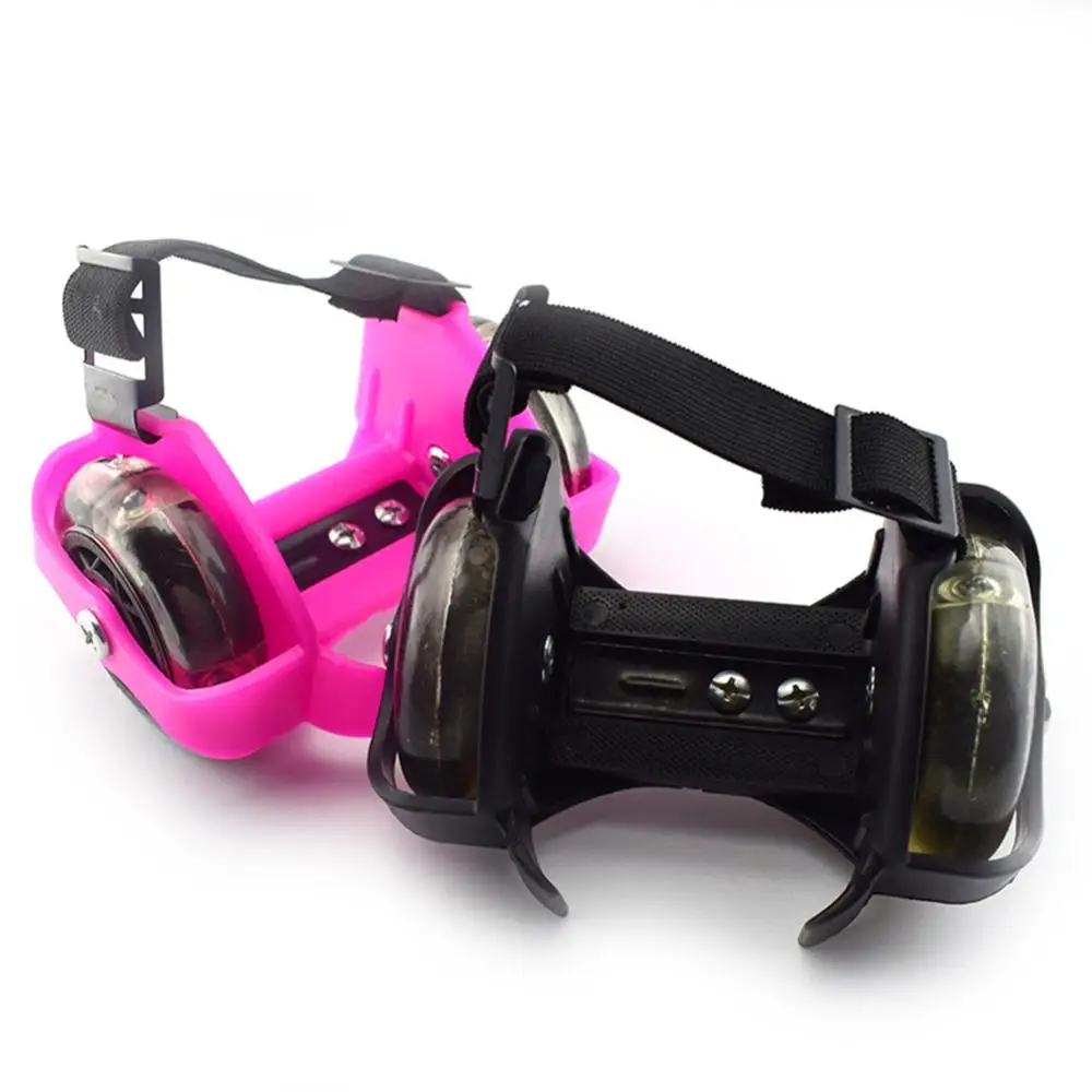Adjustable Kid Wheels Heel Skates Roller Flashing Small Whirlwind Pulley Flash Roller Skating Shoes for Kids and Adults