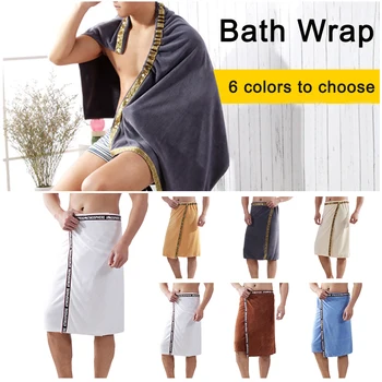 

Household Bathroom For Men Hotel Swimming Wearable Spa Gym Beach Adjustable Travel Take Shower Soft Bath Wrap Blanket