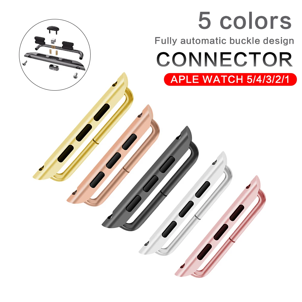Разъем адаптера для Apple Watch band series 5 4 3 2 1iwatch ремешок 42 мм 38 мм 44 мм 40 мм застежка из нержавеющей стали адаптер разъем
