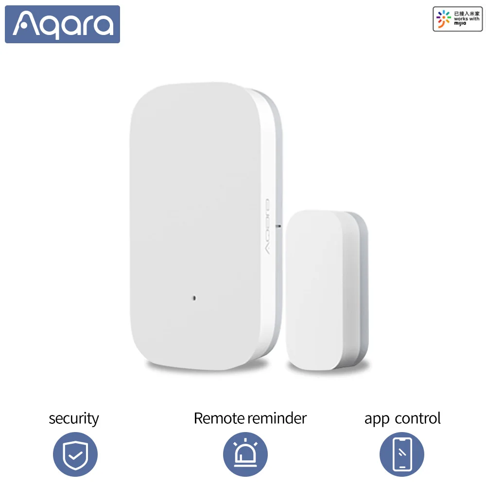 Conexão sem Fio Sensor de Porta Trabalho com Zigbee Aqara Porta Janela Sensor Zigbee Inteligente Mini Multi-purpose Casa Mihome App