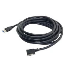 USB 3.0 A Male to Micro-B Left Angled 90 Degree Cable With Locking Screws for Nikon D800 D800E D810 15ft 5m                   #8