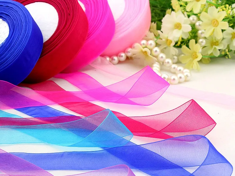 

50 Yards 1/2" (12mm) Wedding Crafts Sheer Organza Ribbon Pick Your Color