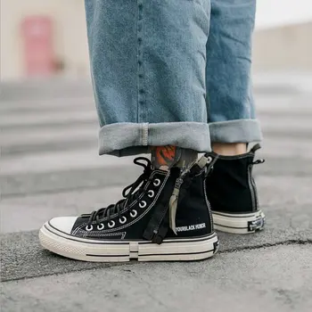 

Men Thick bottom zipper Breathable Trainers Walking Zapatillas Canvas Shoes Zapatillas Hombre Men's Casual Shoes Sneakers A54-27