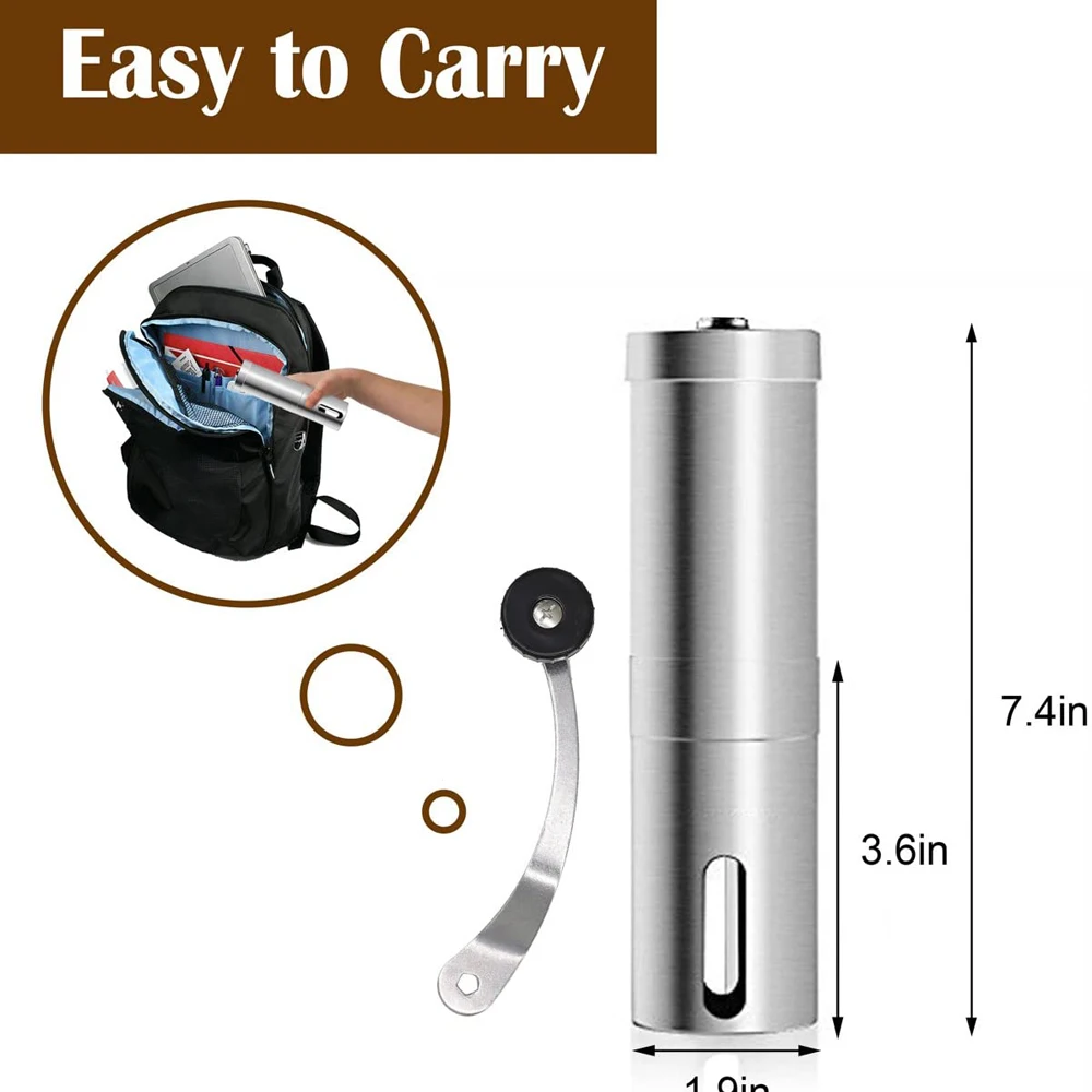 Портативная ручная кофемолка из нержавеющей стали шлифовальная машина кухонный