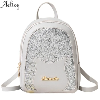 

Aelicy Fashion Shoulder School Bag Women Small Schoolbag Backpack Women Letter Mobile Phone School Bags For Teenage Girls
