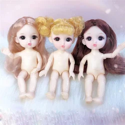Poupée articulée pour fille, 16CM, 1/8 BJD, 13 poupées mobiles, corps nu, OB11, accessoires de bricolage, cadeau, jouets pour enfants, à la mode 