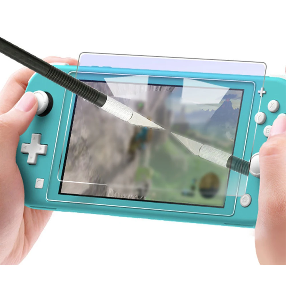 

Anti Scratch Cover Film HD Bubble Free Tempered Glass Fingerprint Proof Screen Protector Game Machine Clear For Switch Lite