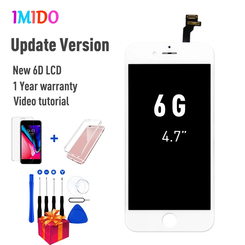Обновленная версия ЖК-дисплей для iPhone 6 6S Plus OEM дисплей кодирующий преобразователь сенсорного экрана в сборе для iPhone 5S Замена дисплея+ подарки - Цвет: for iPhone 6 White