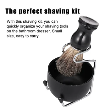 

Men Shaving Set with Shaving Soap Bowl Base Barber Shaving Brush Stand Shaving Tools Male Facial Hair Cleaning Bathroom Kit