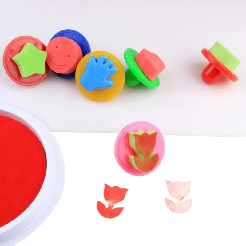 6 шт./компл. DIY цветок граффити искусственная губка смешная игрушка краска кисти