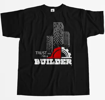 

Trust Me I'm A Builder Hard Hat Construction Mens T-Shirt