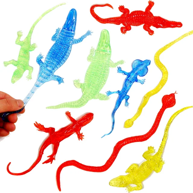 Snake Crocodile Lizard Toy Sticky Animals Kids Toys Boys Girls Weird Stuff Farce Et Attrape Blague Novelty Gifts Funny Gadgets 1
