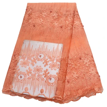 

2020 High Quality Latest With Stones African Lace Fabric women dress Nigerian Lace Fabric 2019 Cord Tulle French Laces Fabrics